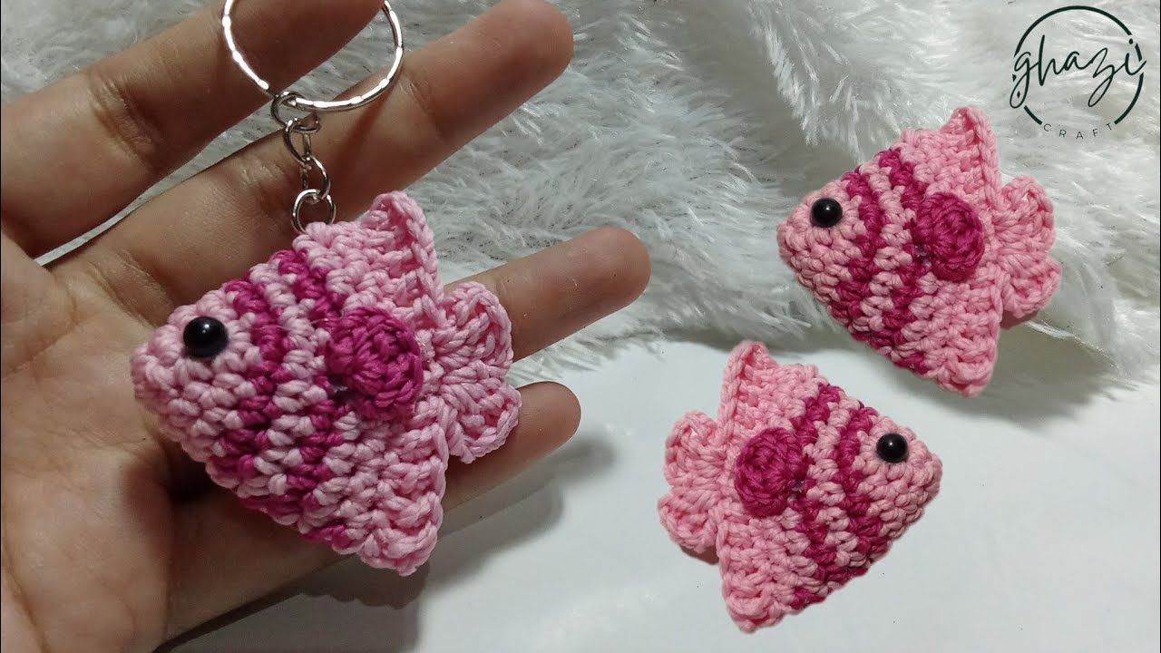 How to Make a Fish Crochet Keychain | Amigurumi Fish No Sew