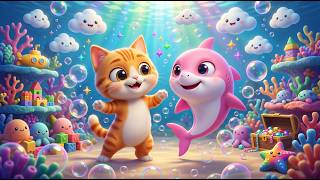 Bubble Monster Appears 😨 Kitty Protects Baby Shark | Best Version of Bravery &amp; Kids Nursery Rhymes