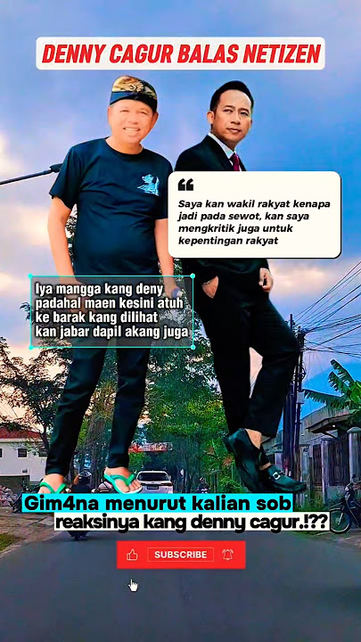 Denny cagur balas fans nya kang dedi mulyadi #dennycagur #kdm #gubernurjawabarat #bapaaing #fanskdm