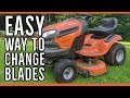 Easy Way to Change Husqvarna Riding Lawn Mower Blades Without Lift ||YTH18542||LINK IN DESCRIPTION||