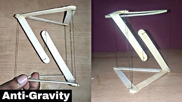 How to make Anti-Gravity Suspension structure | Tensegrity | Floating table DIY Popsicle Sticks