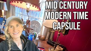 Mid Century Modern Time Capsule! Shop an Estate Sale with me!