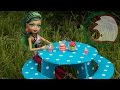 Как сделать столик для кемпинга. How to make camping table for dolls.