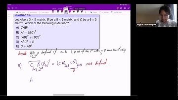 Labtube-(Math 1229)-Test 2 Review: Q10-Well-defined Product of Matrices