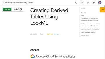 Creating Derived Tables Using LookML GSP858