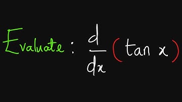 How to Differentiate tan x step-by-step