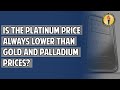 Is the Platinum Price Always Lower Than Gold and Palladium Prices?