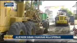 Jalur Mudik Subang Cikamurang Mulai Diperbaiki