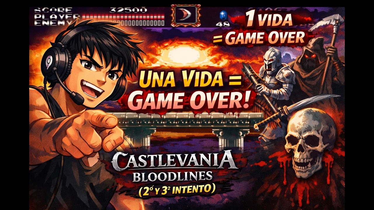 Una Vida = Game Over | Castlevania Bloodlines (2° y 3° Intento)