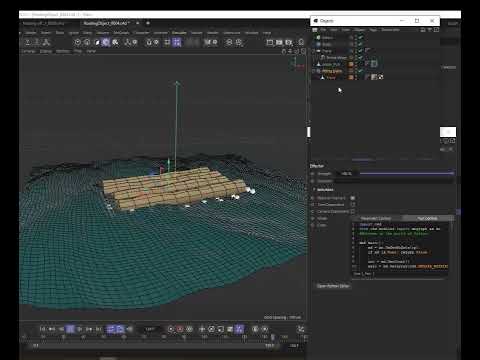 2 ways to set floating object in Cinema 4D