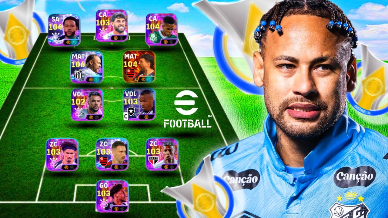 Como é JOGAR no time MAIS FORTE DO BRASILEIRÃO NO EFOOTBALL MOBILE *valem a pena?*