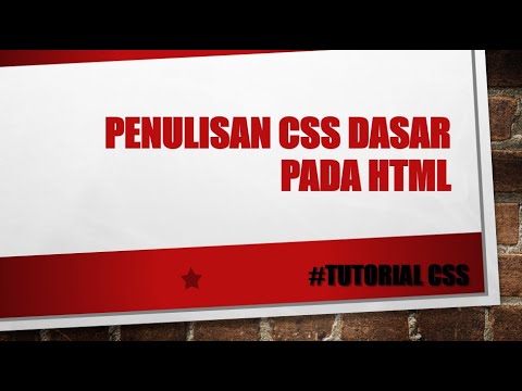 Penulisan css dasar pada HTML - YouTube