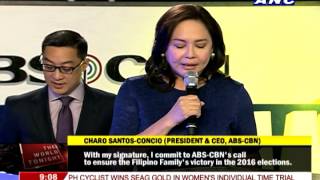 Abs-Cbn, 22 Others Sign Halalan 2016 Covenant