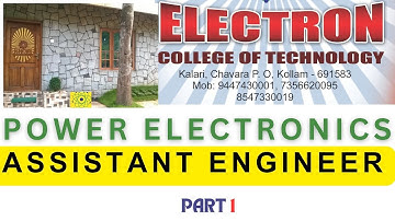 ASSISTANT ENGINEER / POLYTECHNIC LECTURER (EC)/ASSISTANT PROFESSOR/  POWER ELECTRONICS   PART 1