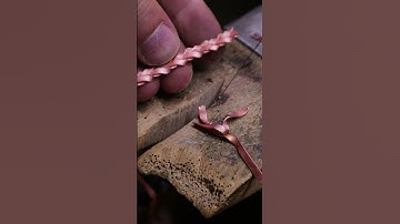 How to make a hand-knitted copper ring #7