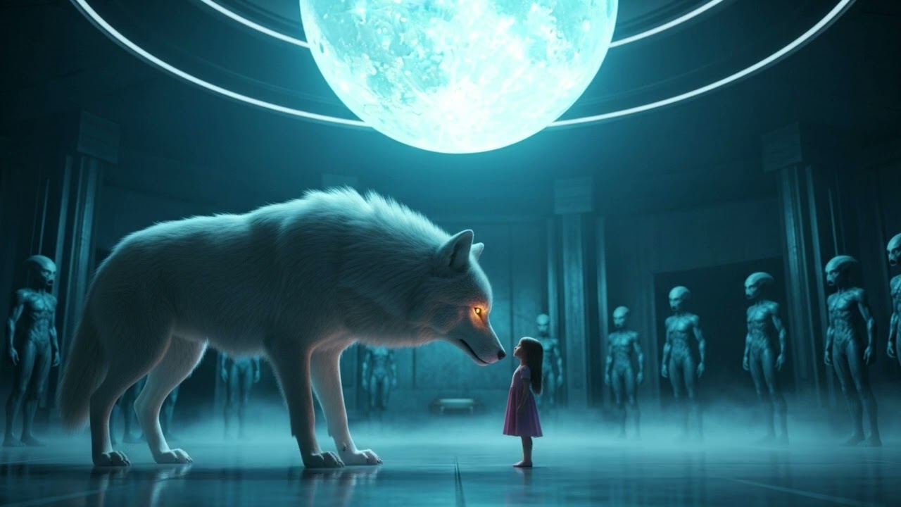 Los alienígenas dieron a una niña humana de 8 años a su lobo albino… hasta que entendieron quién era