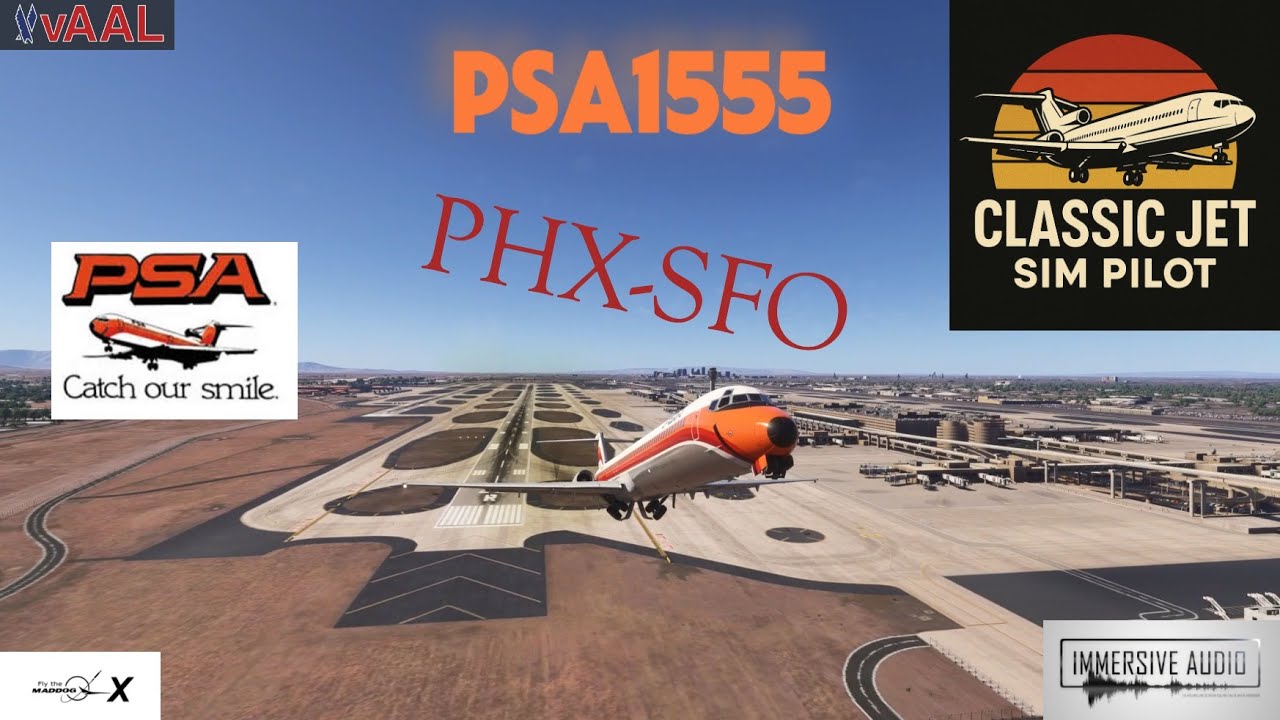 Flying the PSA “Smile” MD-80 | PHX-SFO | Classic Jet Age in Microsoft Flight Simulator 2024
