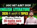 UGC NET English june 2026|| 100% sure topics in literary theory || Sahitya study Hisar