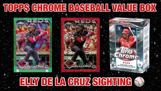 *⚾️🌹 ELLY DE LA CRUZ SIGHTING! 2024 TOPPS CHROME BASEBALL VALUE BOX REVIEW