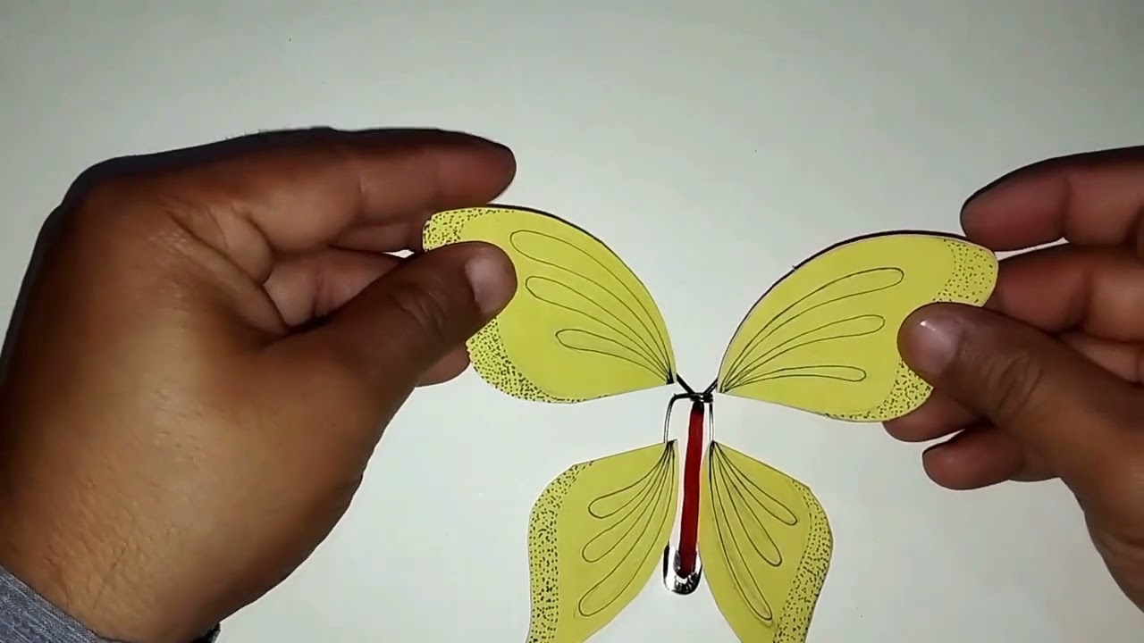 Amazing DIY hack Flying Butterfly, How to make a butterfly robot run on a  rubber band 