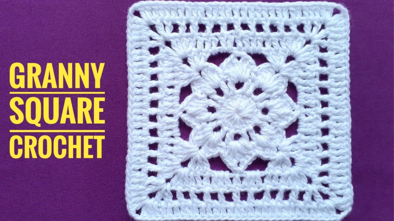 ¡Mira Que Belleza! Cuadrado Tejido a Croché Fácil/How to Crochet Granny Square/Quadradinho de Crochê