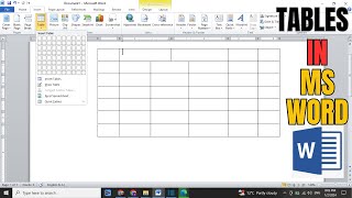 How to Create and Format Table in MS Word | MS Word Mai Table Kaisy Banai in Urdu / Hindi