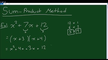 Factoring Trinomials using the Sum-Product Method