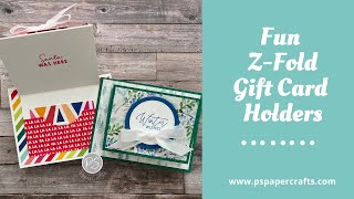 Easy Z-Fold Gift Card Holders