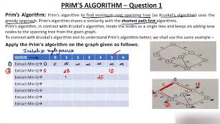 8-Prim's Algorithm Questions to find MST