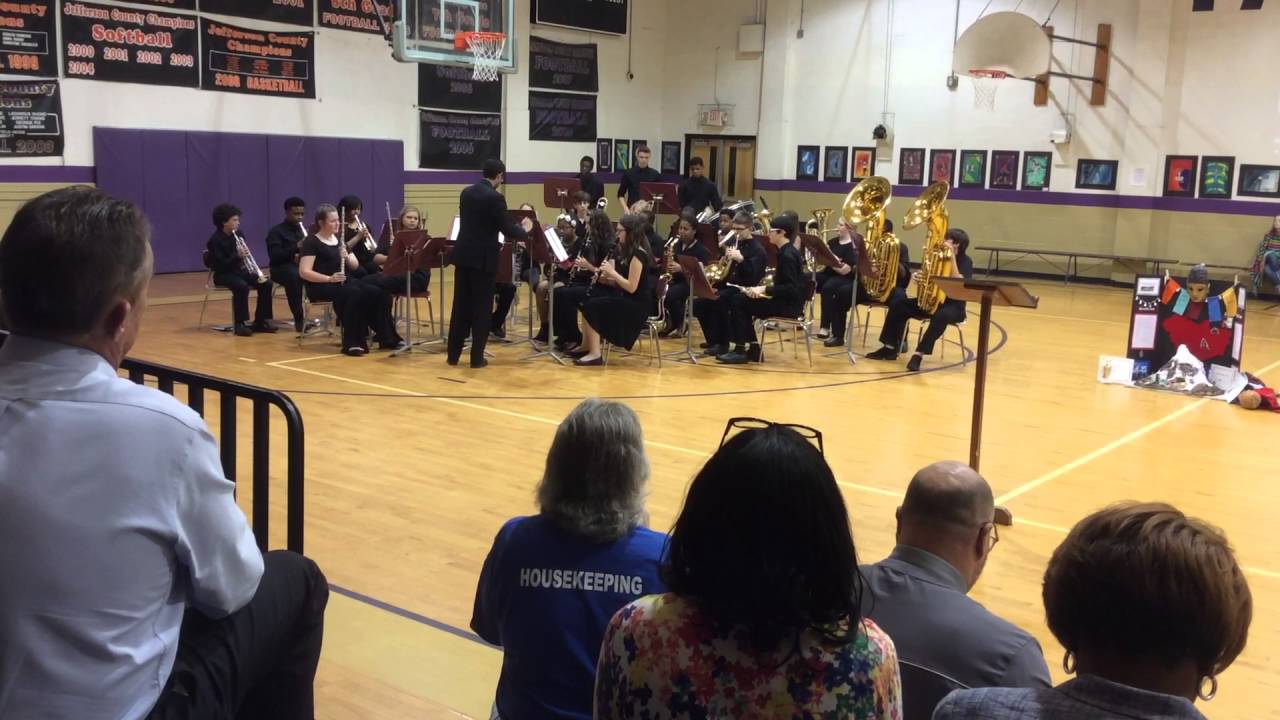 Hueytown Middle School's Symphonic Band opening for the C.A.R.E