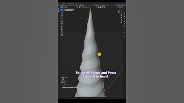 How to create a Unicorn Horn in Blender 3d #shorts #blender3d #3d