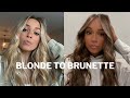 Blonde to Brunette | Hair transformation for a lived in, sunkissed brunette