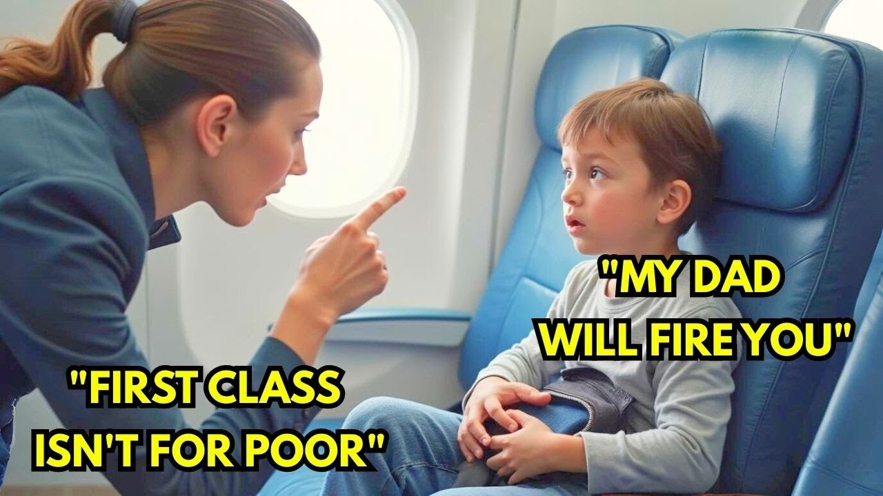 Стюардесса высаживает белого мальчика из первого класса… 5 минут спустя. Его отец покупает авиако...