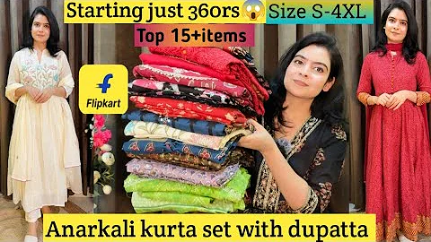 Flipkart haul / Flipkart Anarkali kurta/ kurti set haul/ Flipkart kurta set haul ₹360 onwards #haul