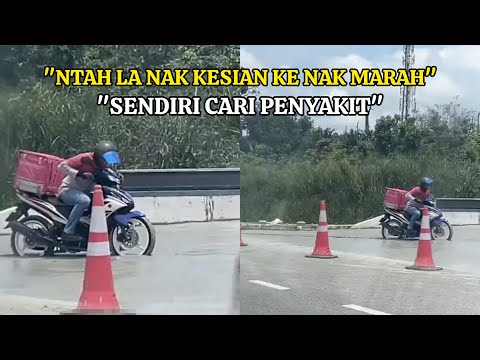 RIDER PENGHANTAR MAKANAN REDAH JALAN BARU DISIMEN UNDANG PELBAGAI REAKSI NETIZEN