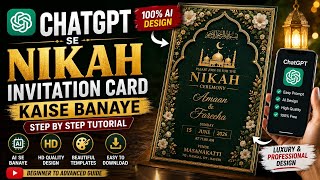 How to Create a Premium Islamic Nikah Invitation Card Using ChatGPT | AI Wedding Card Tutorial 2026 screenshot 5