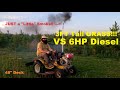 6HP Diesel Riding Tractor VS 3FT Grass (She  is AWESOME!!!)