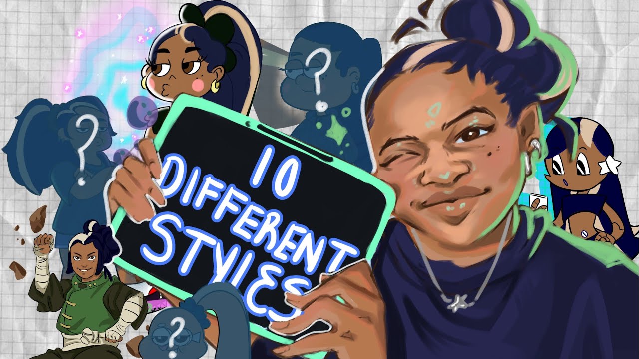 10 Art Styles Challenge! (Peach riot, Teen Titans, ATLA & more!)
