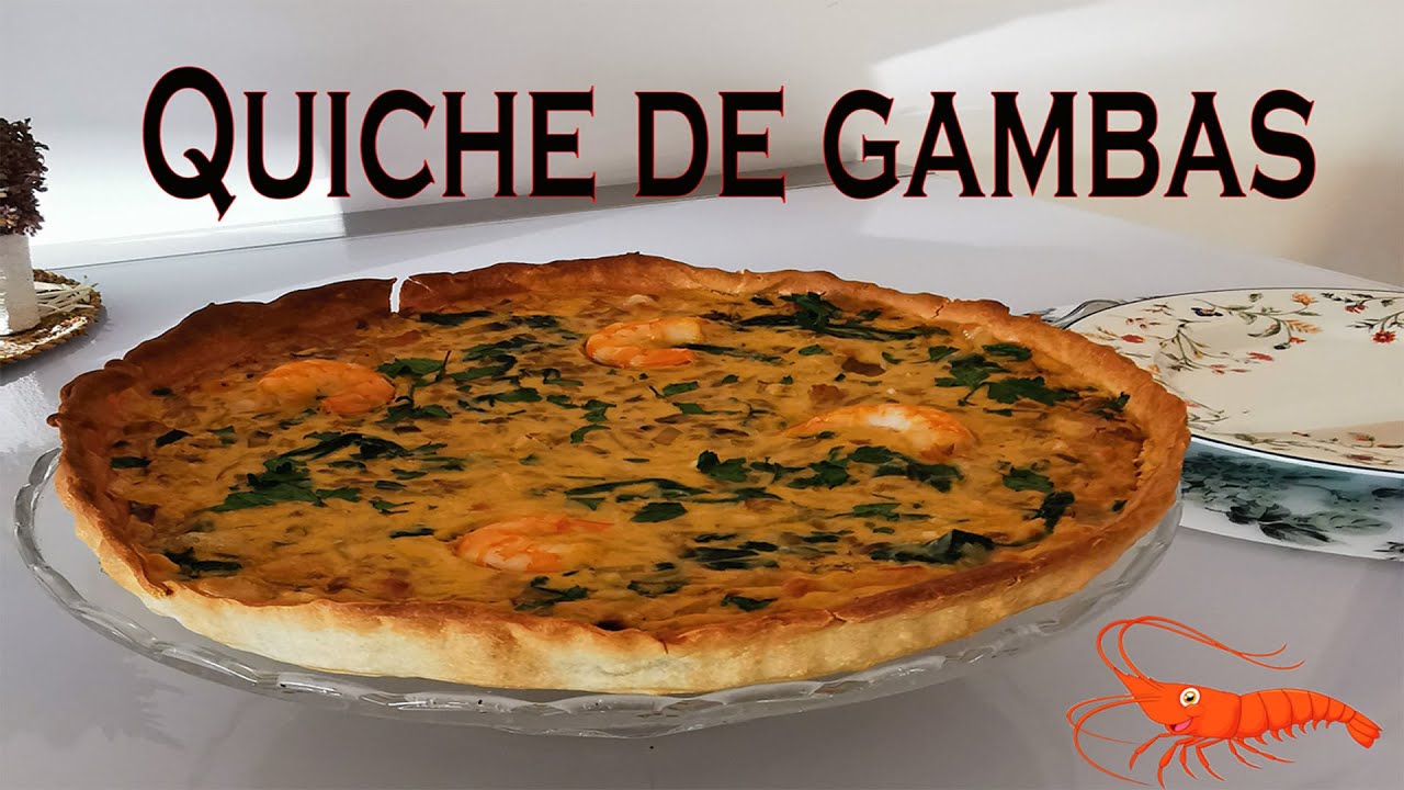 Quiche de gambas y champiñones | paso a paso