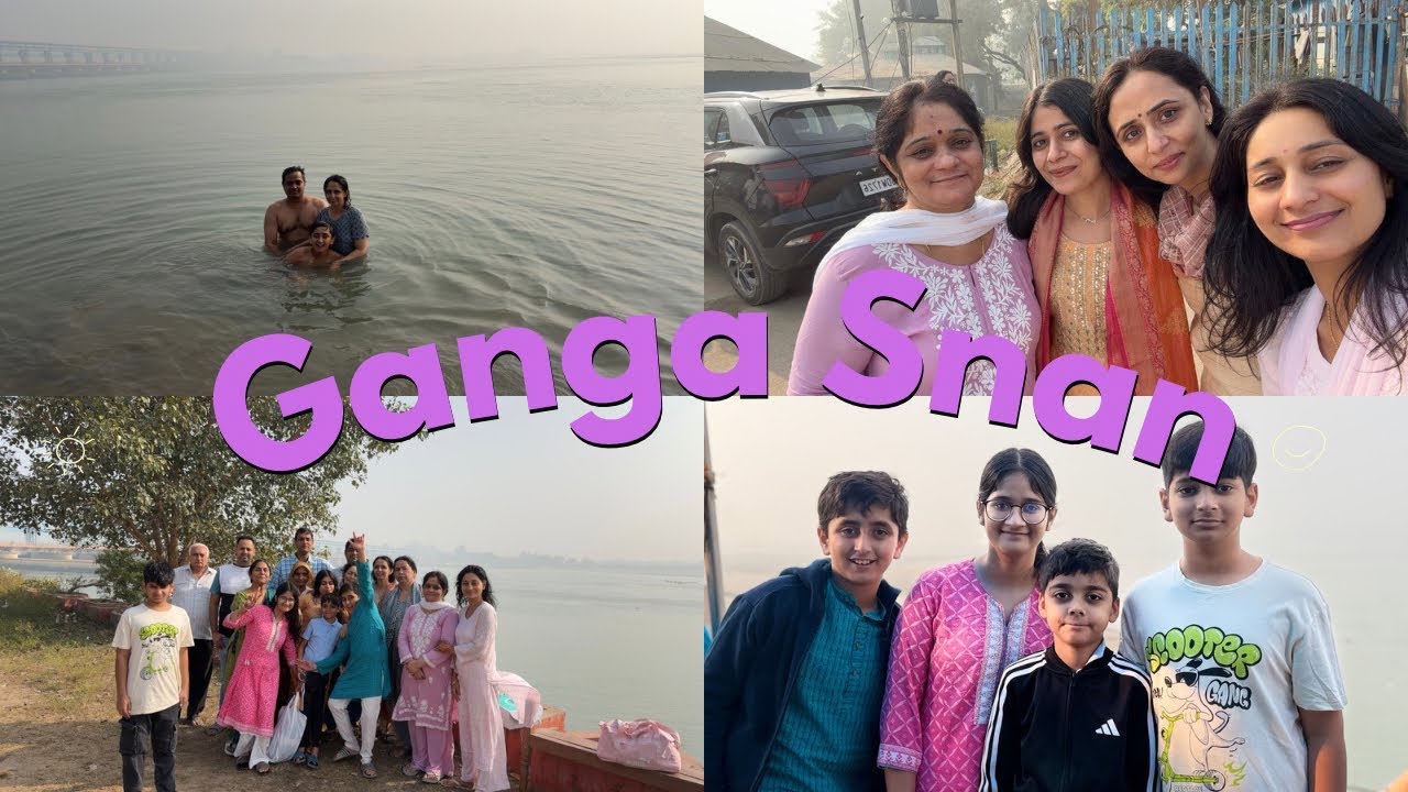 Ganga Snan with Family | Holy Bath & Pooja at Ganga Ghat | Divine Moments with My Nephew❤️❤️