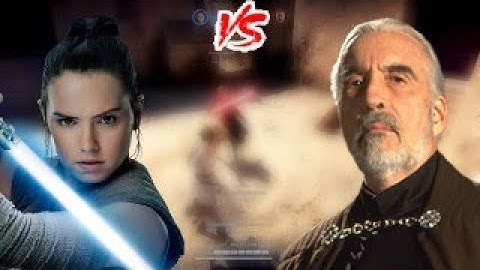 Rey vs Count Dooku | Star Wars Battlefront 2 Hero Showdown