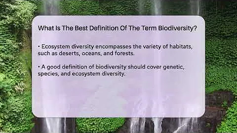 What Is The Best Definition Of The Term Biodiversity? - Ecosystem Essentials