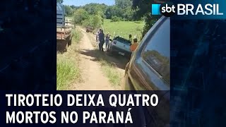 Tiroteio por posse de terra deixa quatro pessoas mortas | SBT Brasil (17/02/22) Resimi