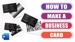How to make a business card in word  multiple designs  (EASY TUTORIAL)