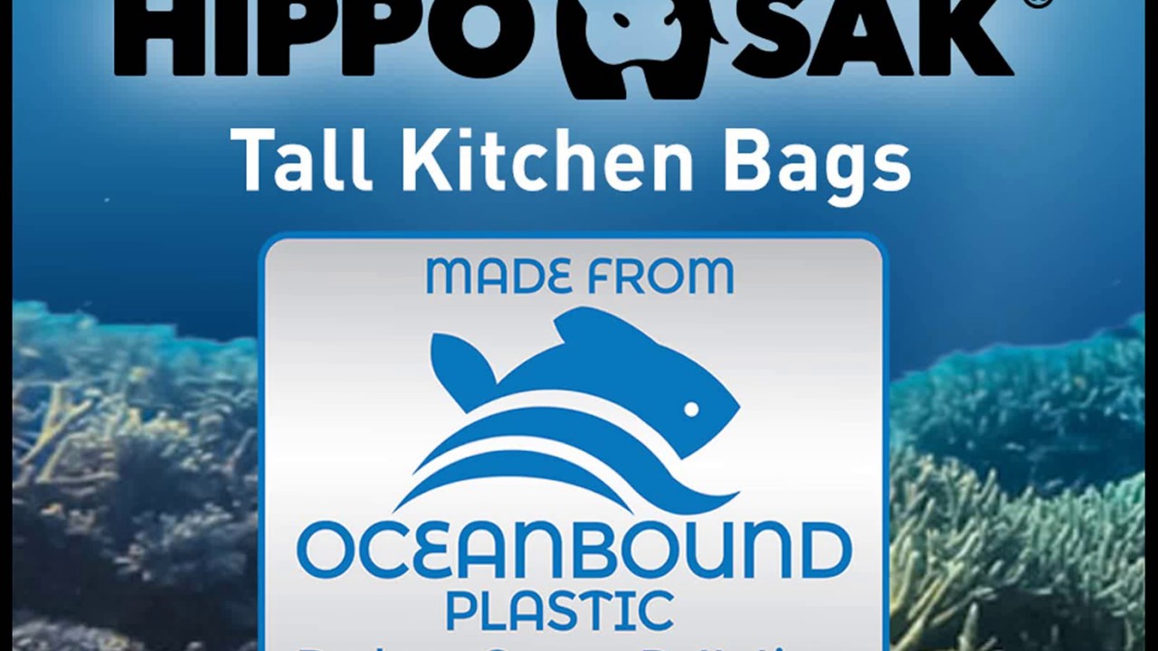Introducing Hippo Sak Recycled Ocean Plastic Tall Kitchen Bags YouTube