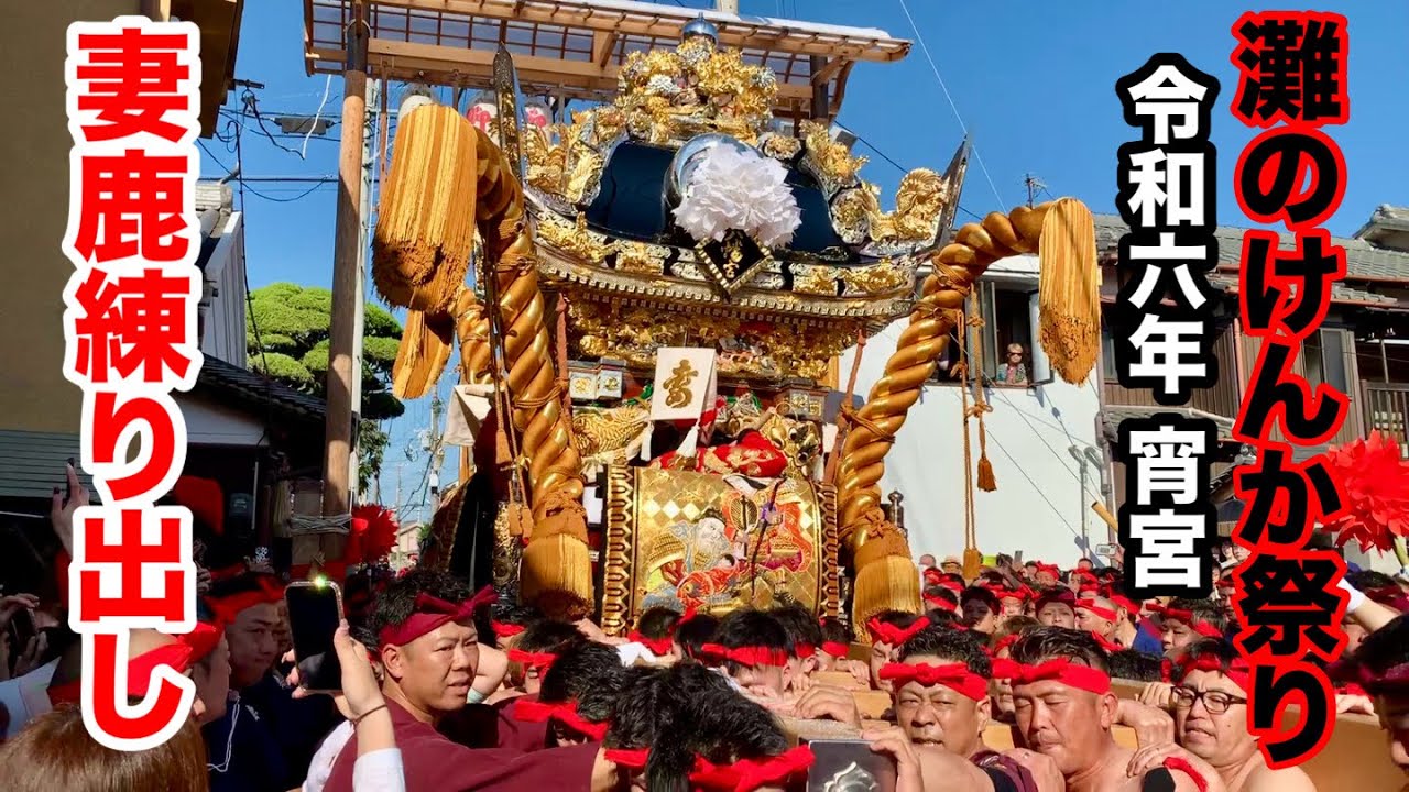 妻鹿屋台練り出し【灘のけんか祭り】2024年宵宮