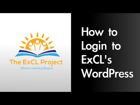 How to Login to ExCL's WordPress