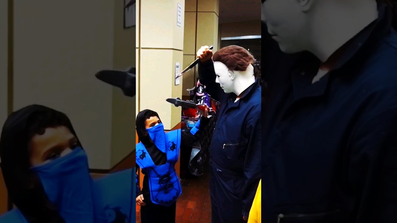 Michael vs. The Blue Ninja #michaelmyerscosplay #halloweencostume