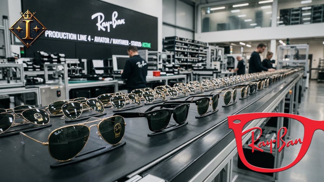 Ray-Ban sunglasses quality control inspection line