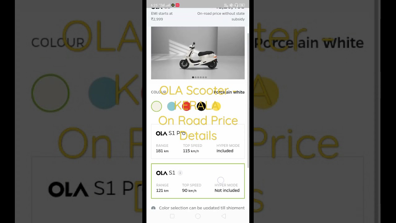 Ola Electric Scooter Kerala on road price